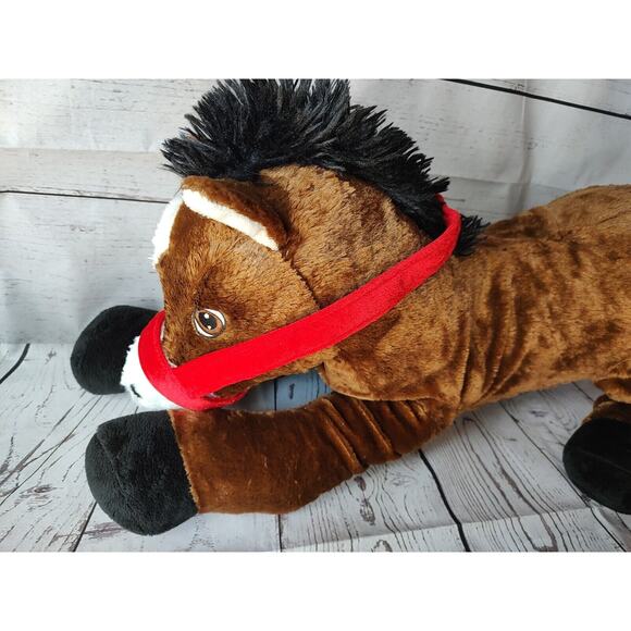 Dan Dee Brown Horse Pony Plush Stuffed Animal Large 24” Bridle No Saddle - Picture 2 of 6